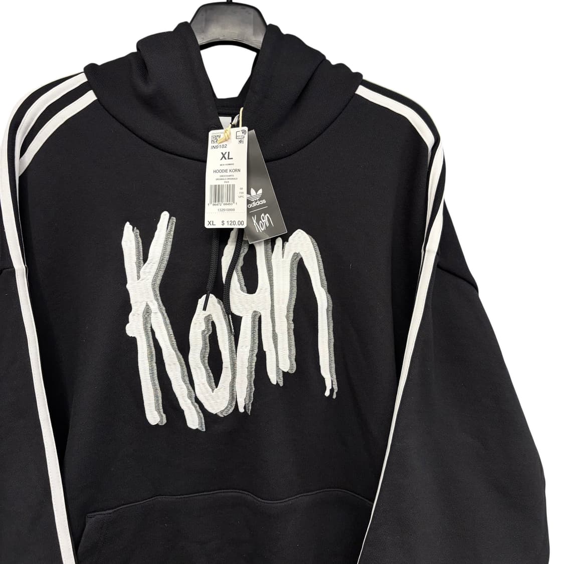 아디다스 X Korn 블랙 후드티 XL  상품이미지2