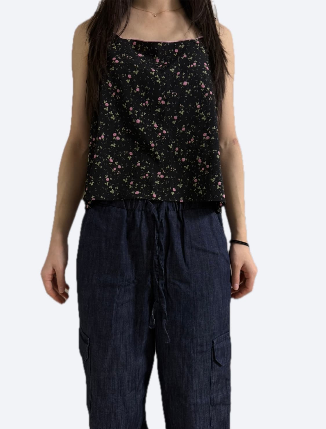 로즈 패턴 슬리브리스🌷 상품이미지1