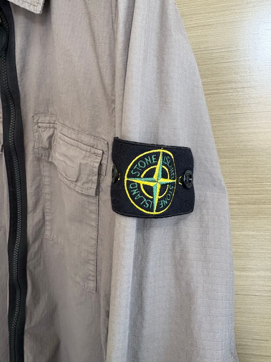 스톤 아일랜드 코튼 오버셔츠 다크 그레이 L 상품이미지4