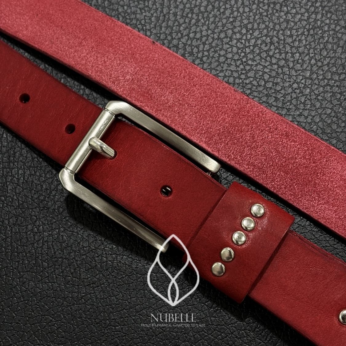 🌗 Vegetable stud belt / 스터드 소가죽 웨스턴 벨트 상품이미지3