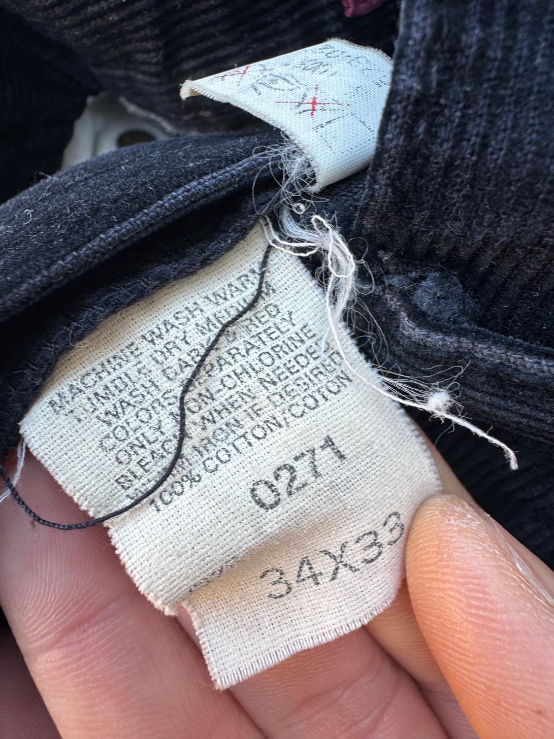 90’s Lee Riders 코듀로이 블랙 팬츠 상품이미지6