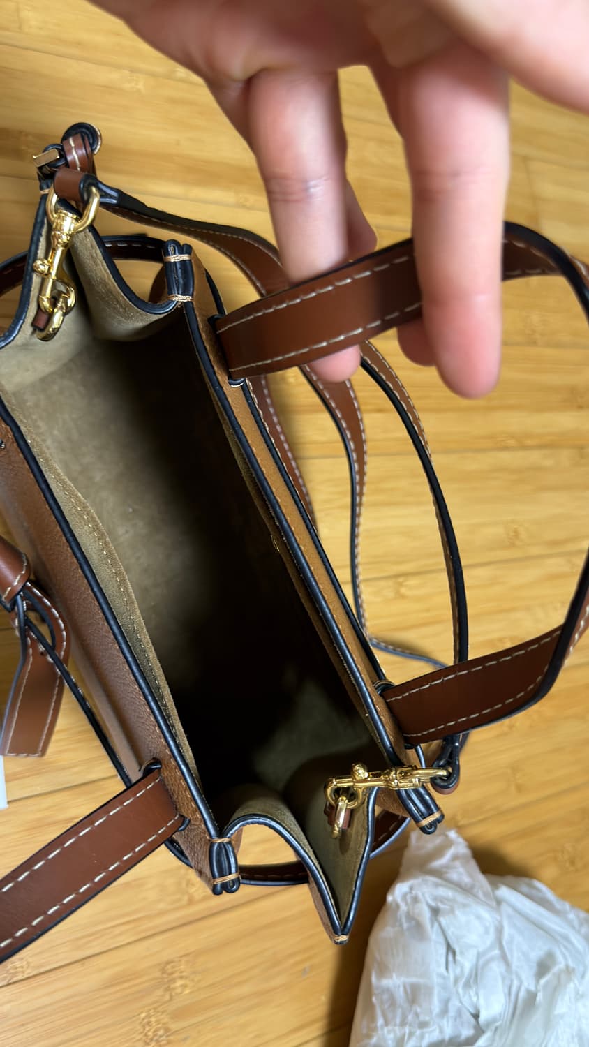 로에베 가방 게이트 탑핸들 미니백 브라운 상품이미지2