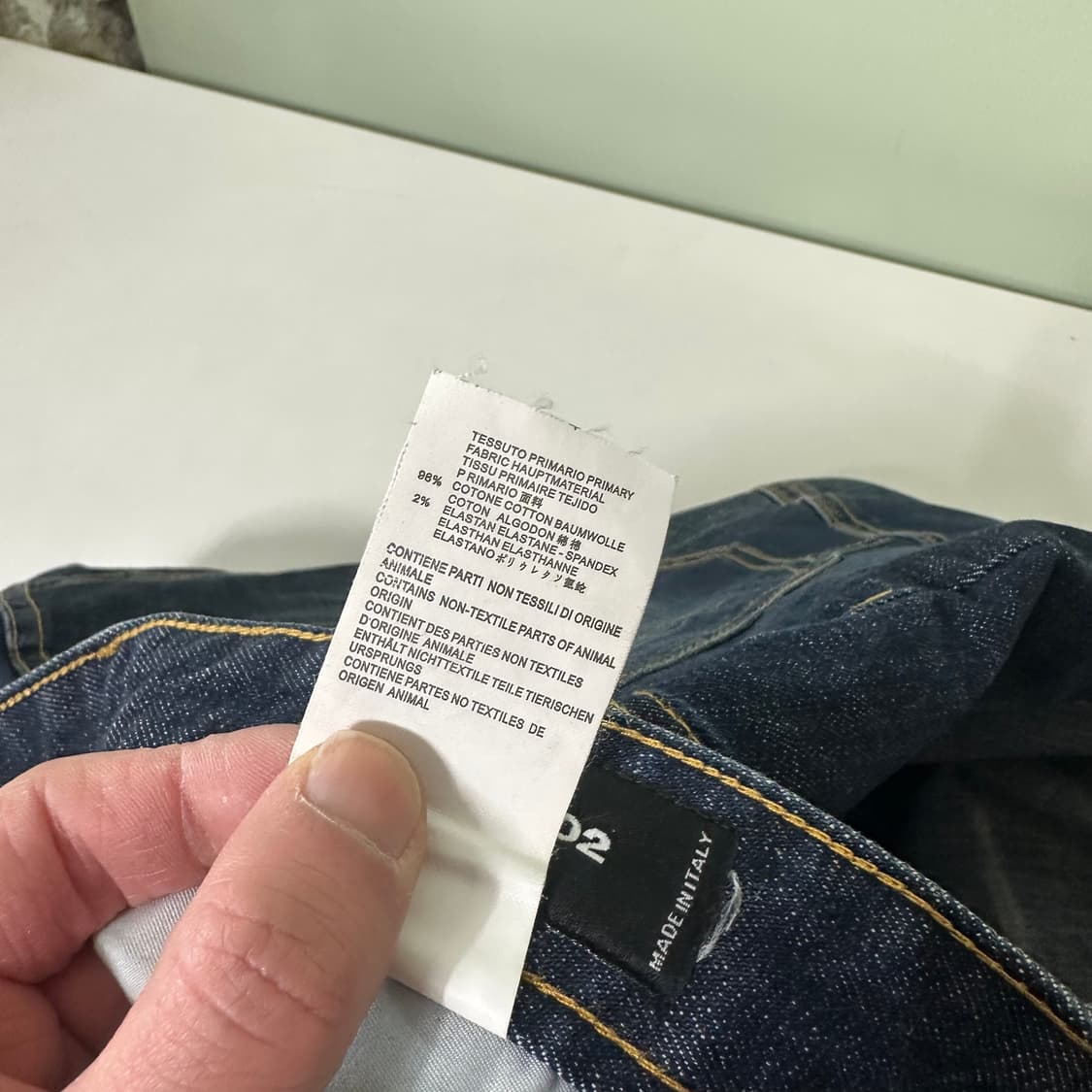 48 M 디스퀘어드2 페인팅 찢청 바이커진 상품이미지7