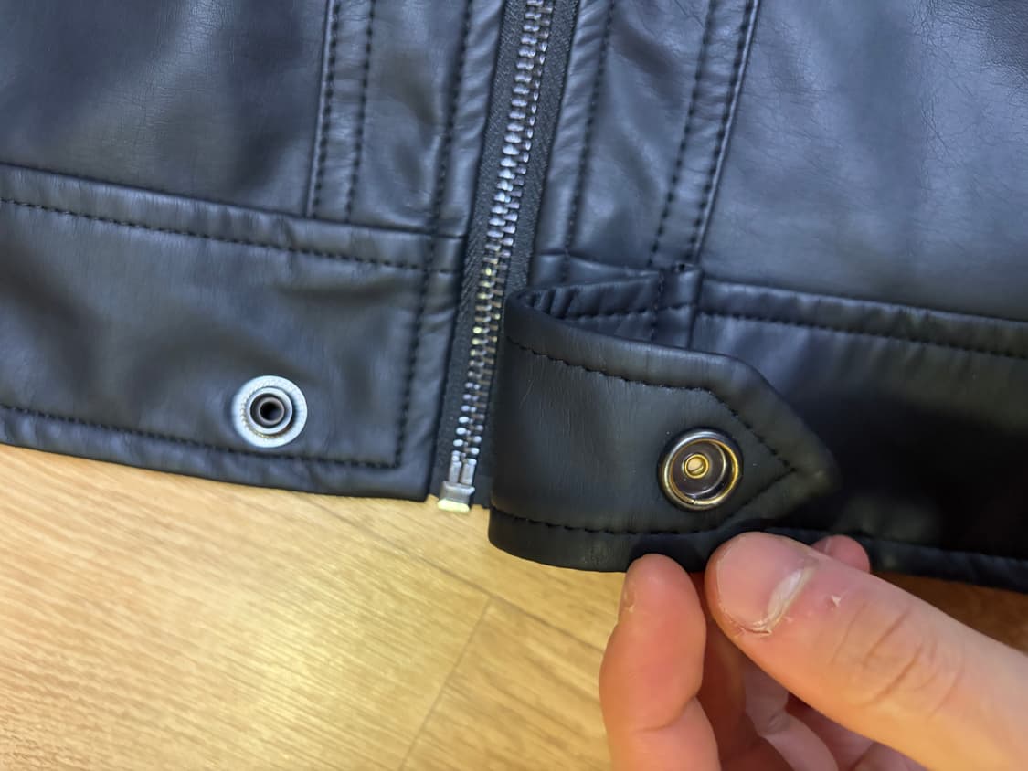 빈티지 크롭 레더 자켓 상품이미지6