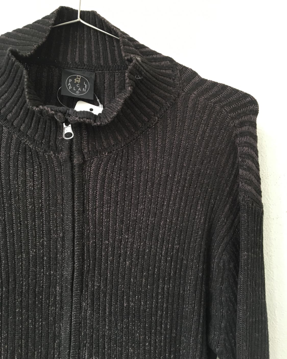 High neck ribbed zip up 상품이미지4