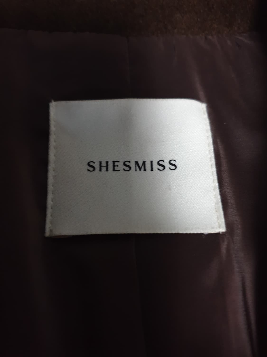 쉬즈미스 울 혼방 롱코트 모카 (55사이즈) 상품이미지3