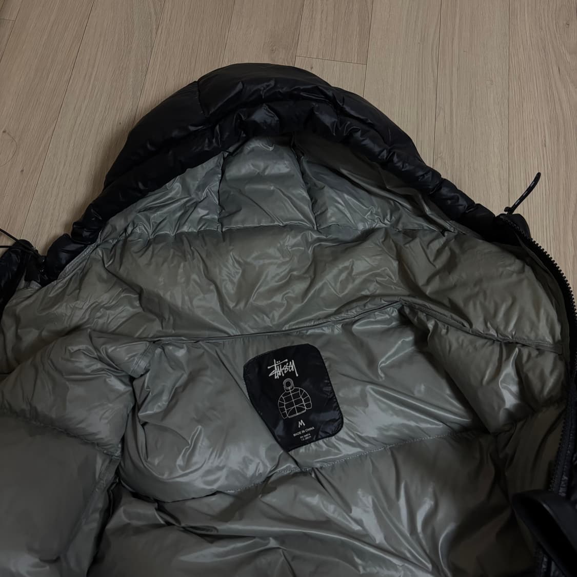 스투시 마이크로 립스탑 블랙 M size 숏패딩 상품이미지6