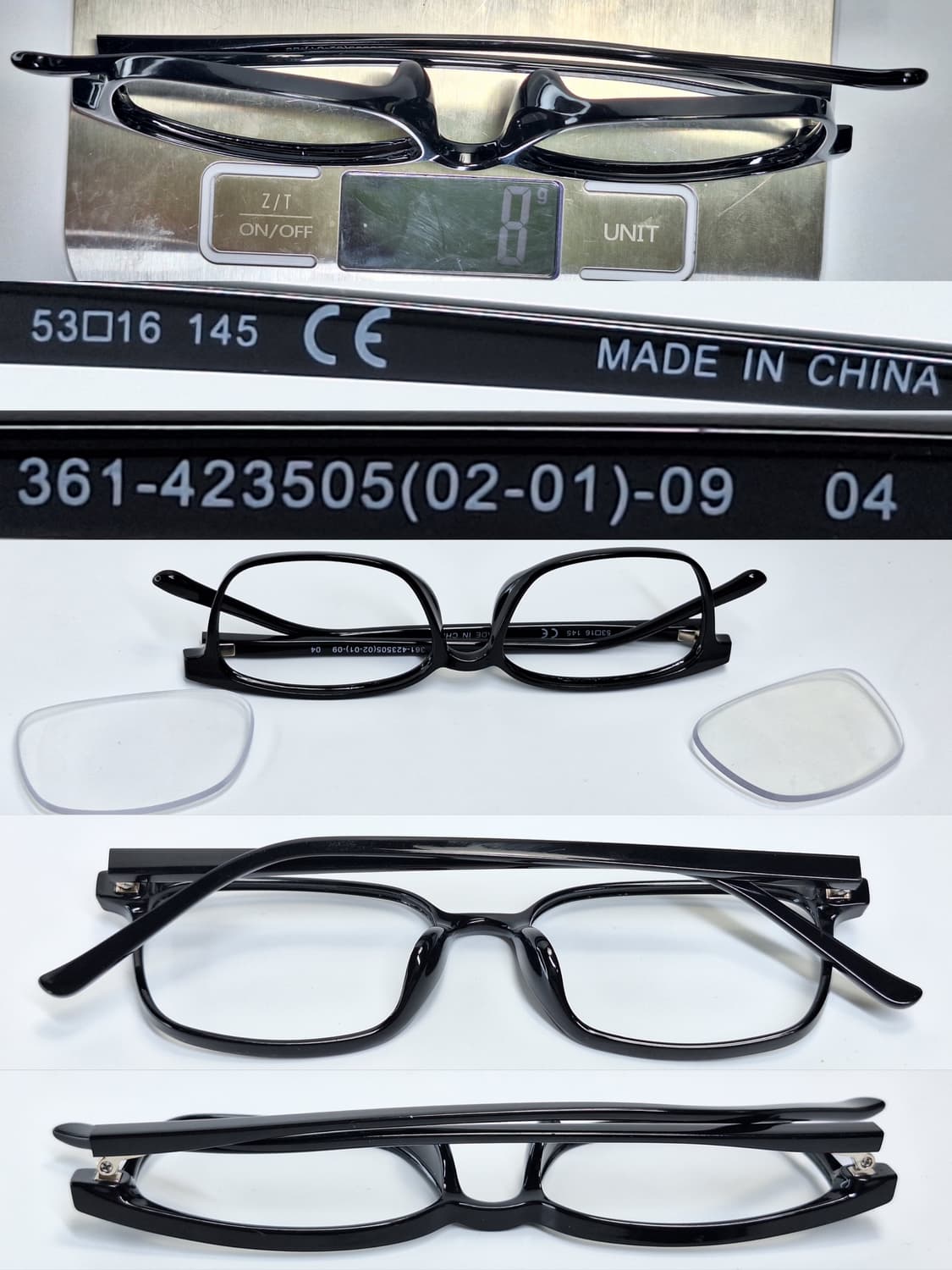 유니클로 스퀘어 클리어 선글라스 겸 안경테 361-423505 일본 수입 상품이미지9