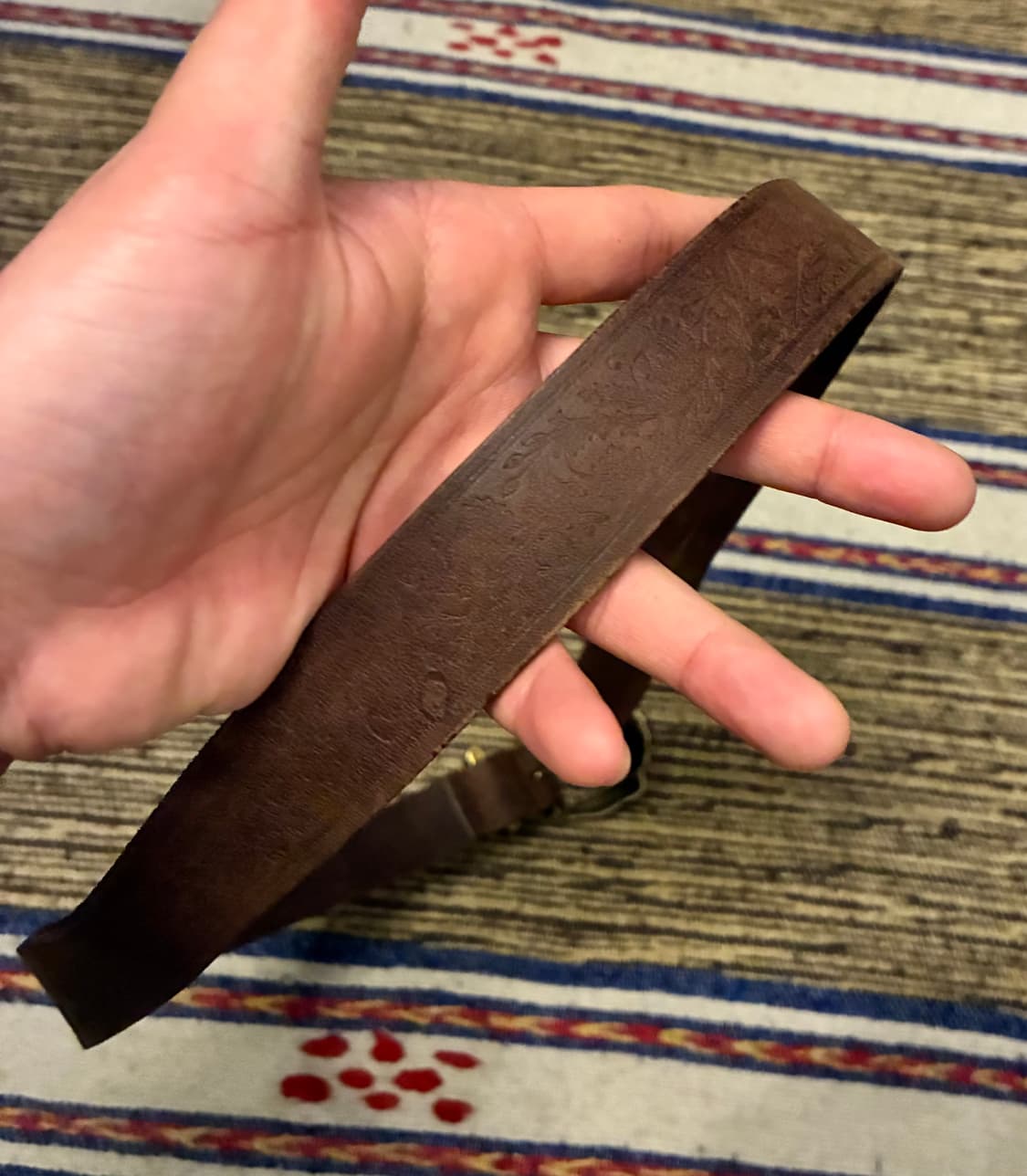 (27~30)90s CANADA 리얼 베지터블 레더 빈티지 웨스턴벨트 상품이미지6