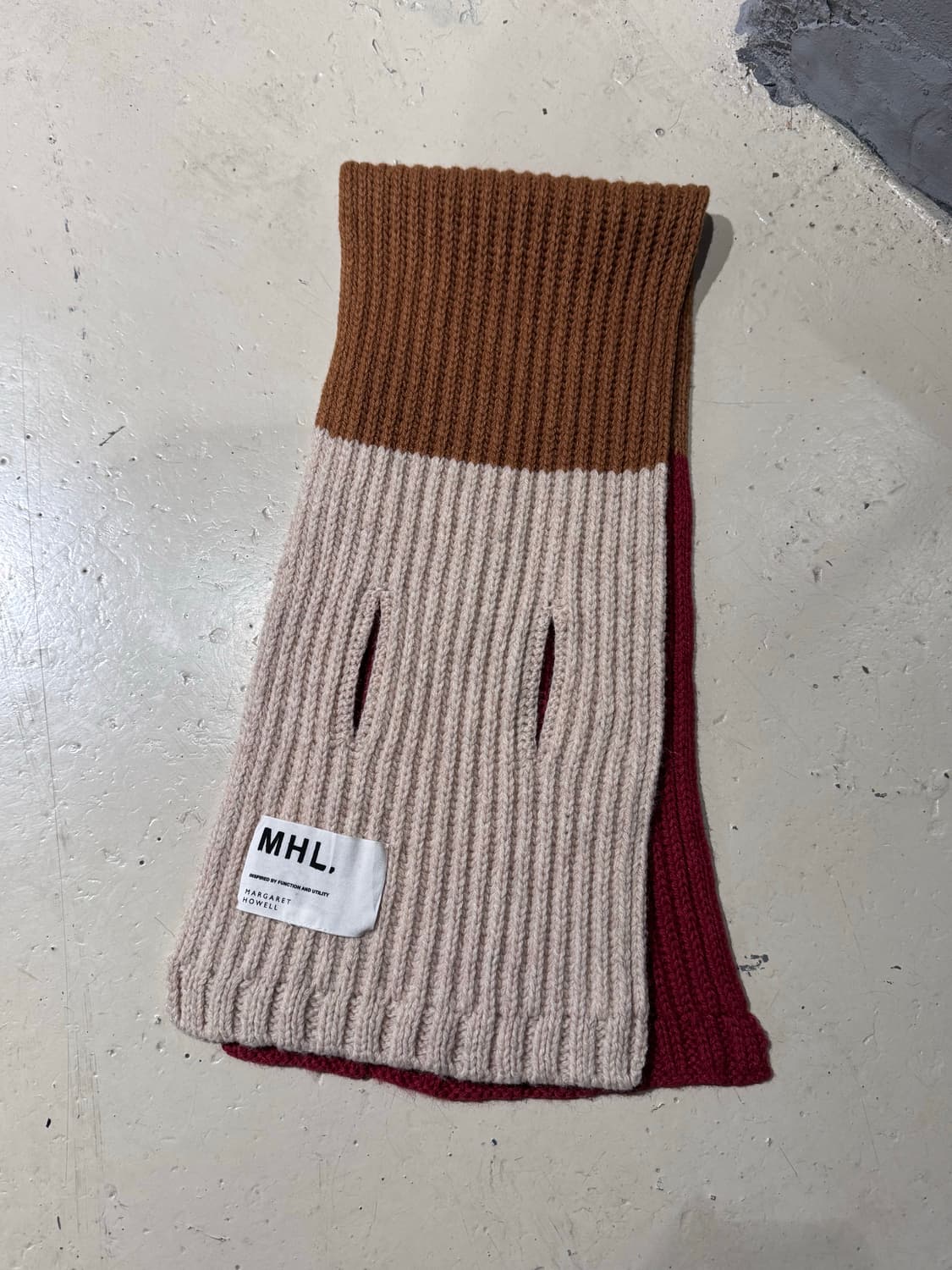 MHL 마가렛호웰 컬러블럭 울 머플러 상품이미지2