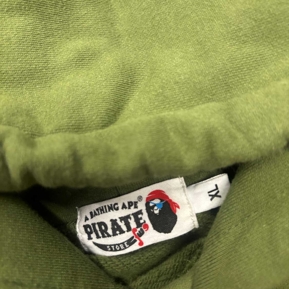 베이프 카키 말차 해적 크로스본 원 포인트 후드 티 상품이미지5