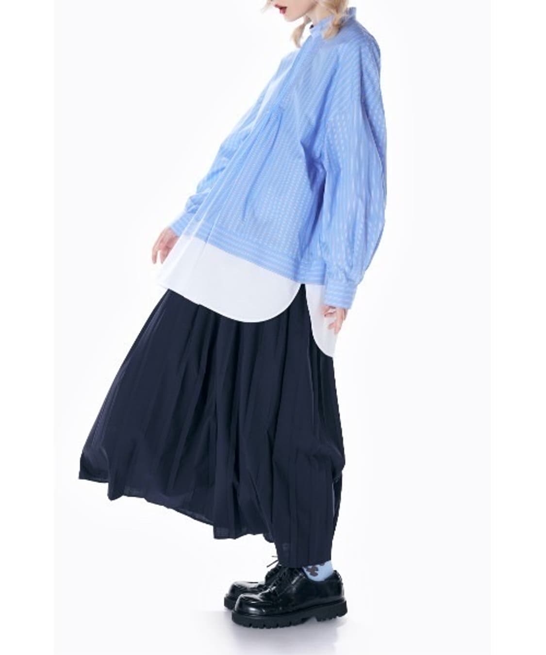 (정품/새상품) ENFOLD 엔폴드 블루 스트라이프 레이어드 드레스 상품이미지6