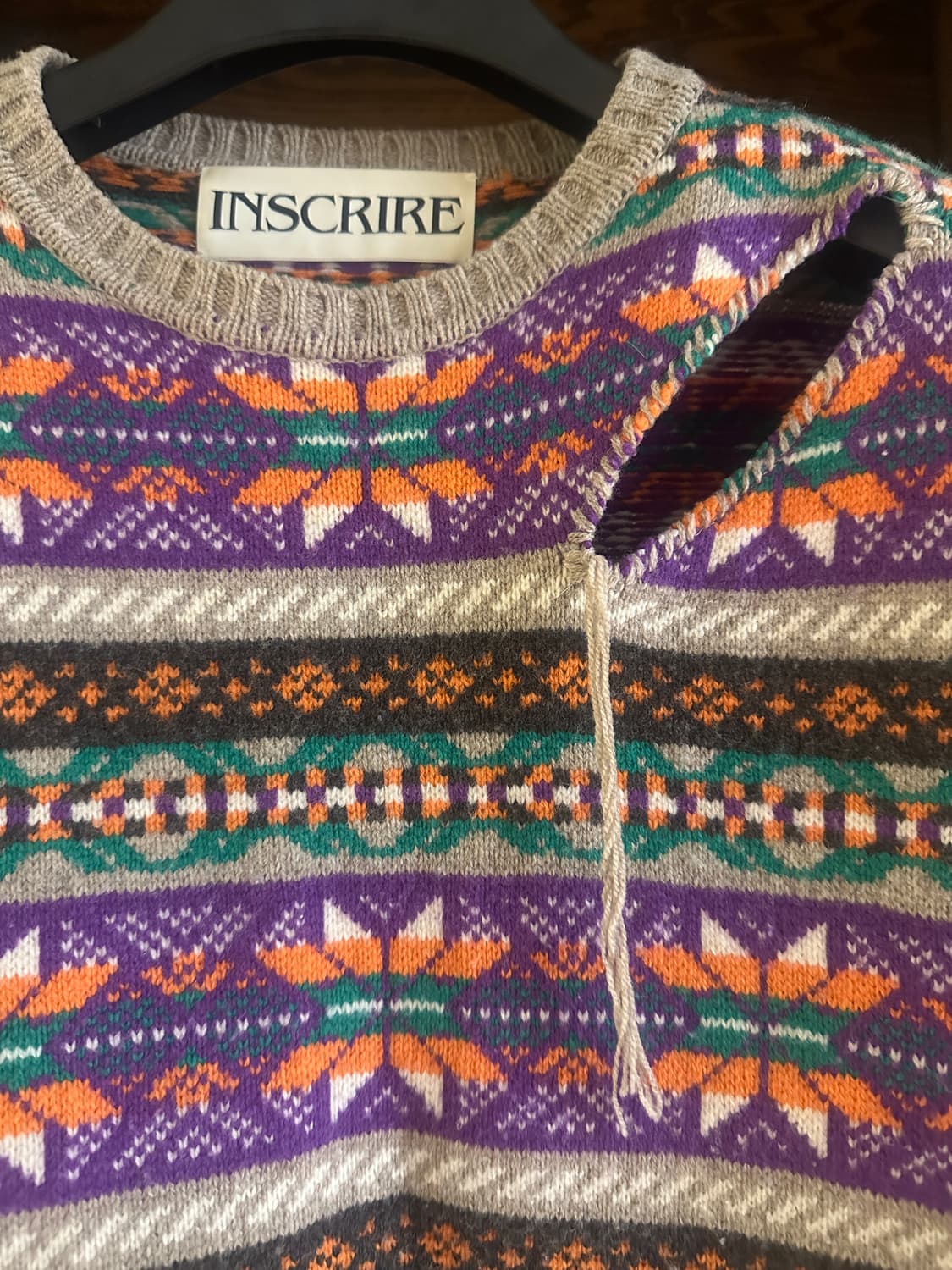 INSCRIRE 인스크리어 패턴 울 스웨터 (F) 상품이미지3