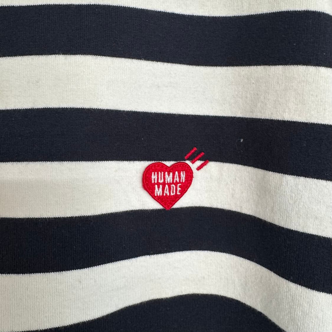 휴먼 메이드 스트라이프 롱슬리브 티셔츠 네이비 XL 팝니다 상품이미지3