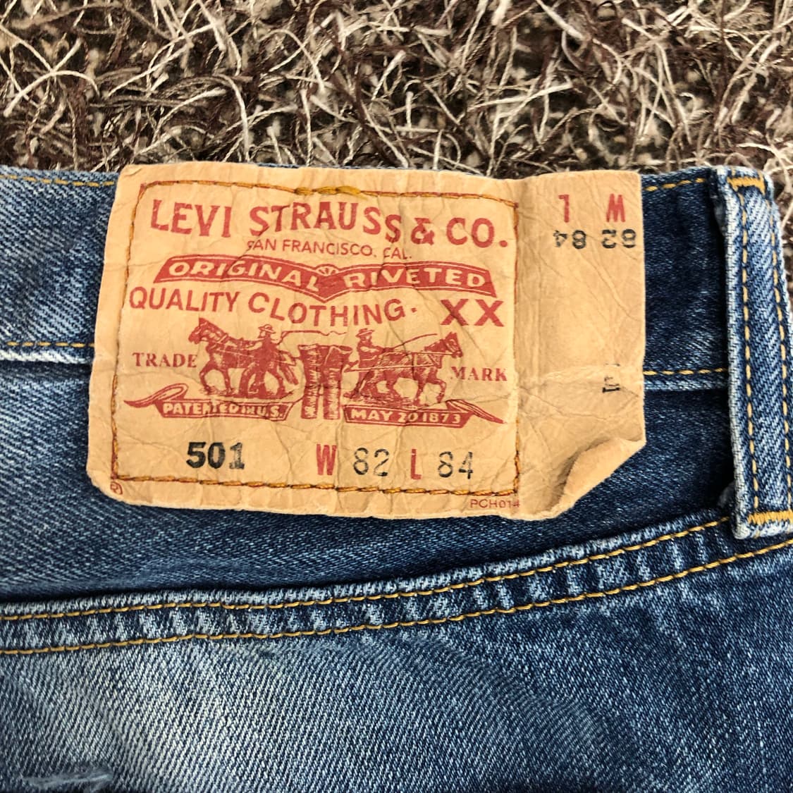 리바이스 501 워싱 데님 팬츠 상품이미지7