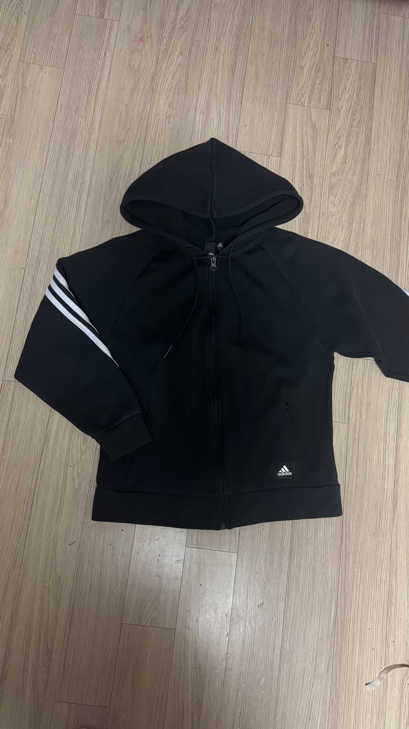 아디다스 여성 삼선 후드집업 S 블랙 상품이미지1