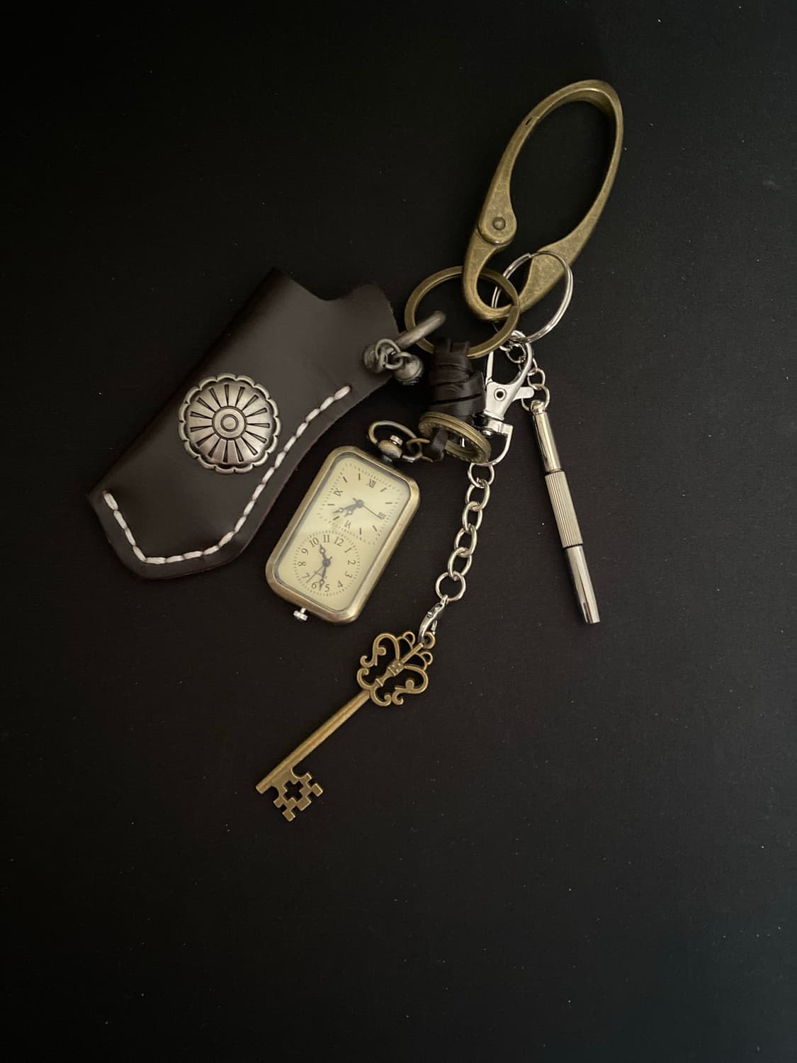 빈티지 시계 키링 상품이미지3