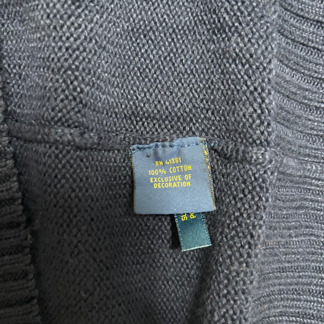 S 폴로랄프로렌 그린 포니 네이비 코튼 니트 상품이미지5