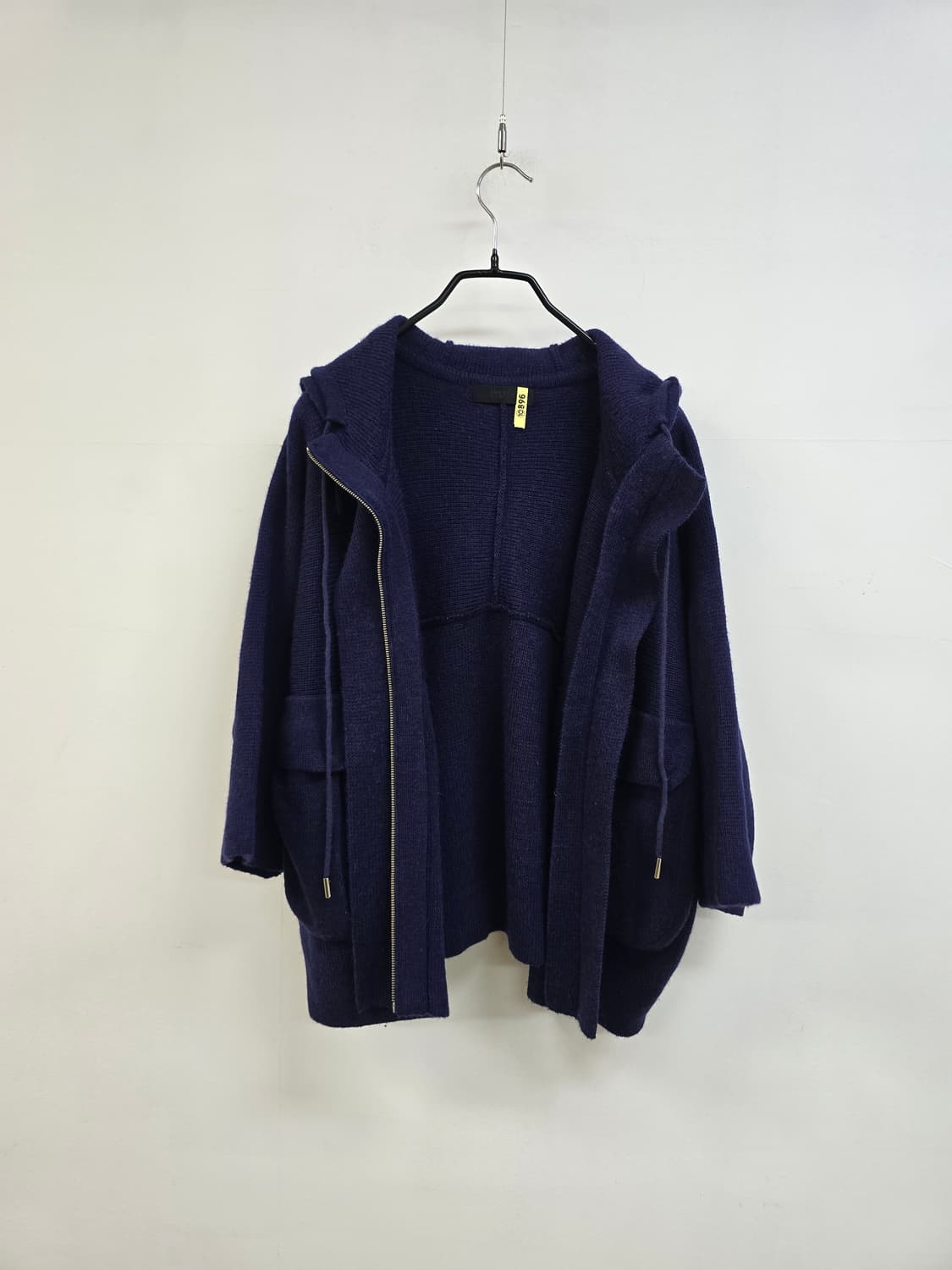 한섬 시스템 루즈핏 빅포켓 후드 니트 집업 상품이미지3