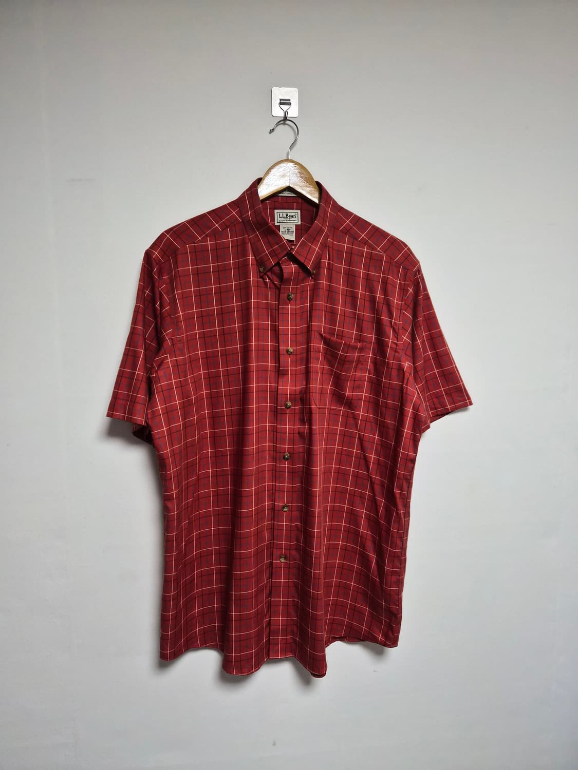 엘엘빈LLBEAN 반팔 체크 셔츠 L사이즈 - S283 상품이미지1