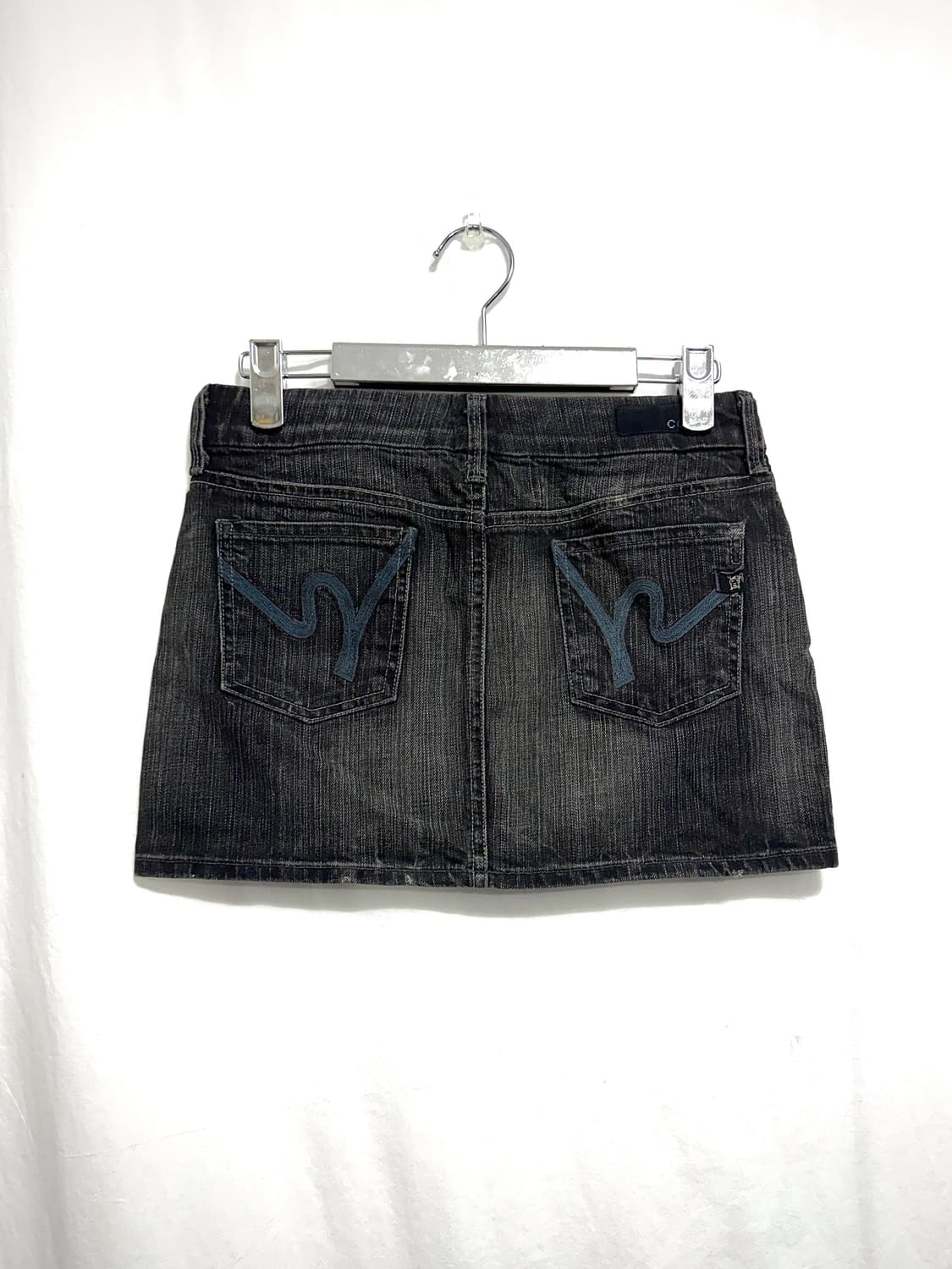 Black wash denim mini skirt 상품이미지1