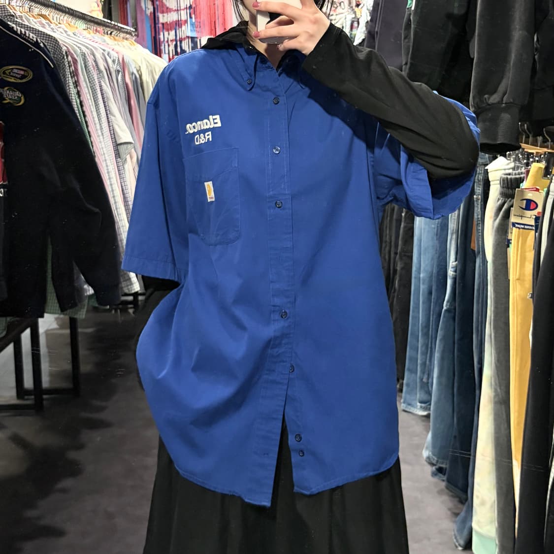 [IM] Carhartt 칼하트 반팔 셔츠 블루 상품이미지2