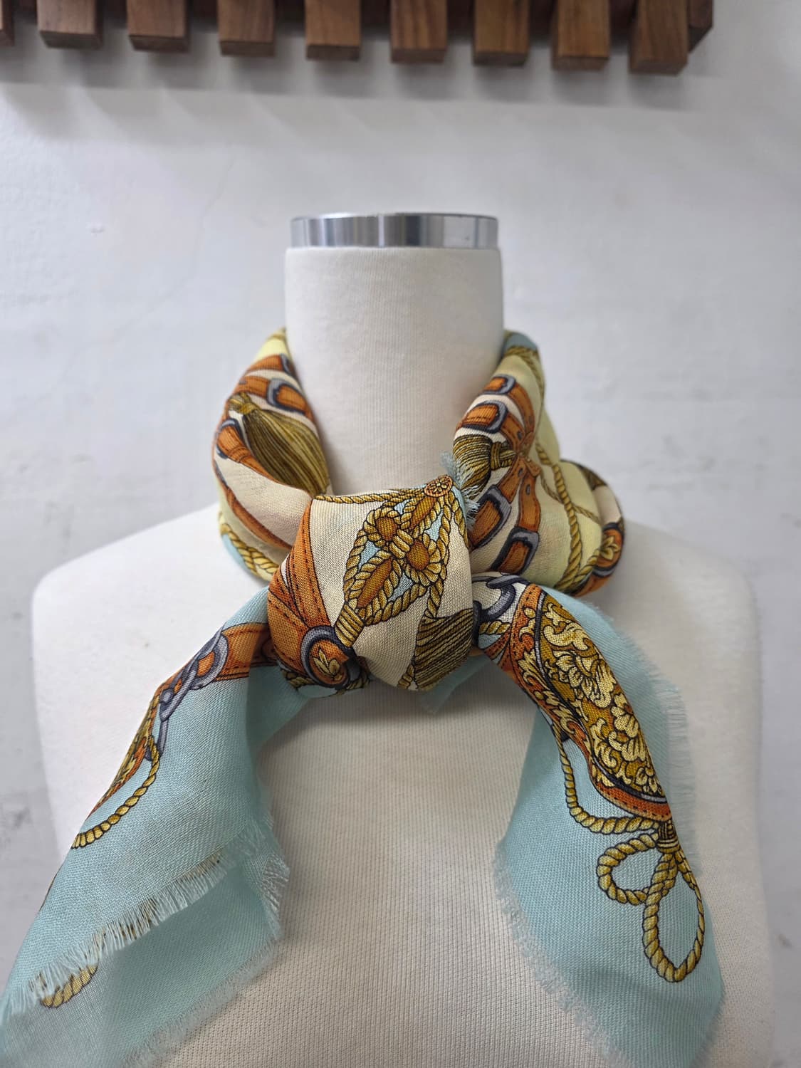 일본빈티지 사각체인패턴스카프(사상품) 상품이미지5