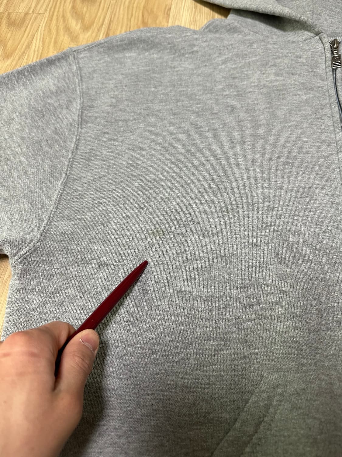 00s 빈티지 러셀 후드집업 그레이 L 상품이미지9