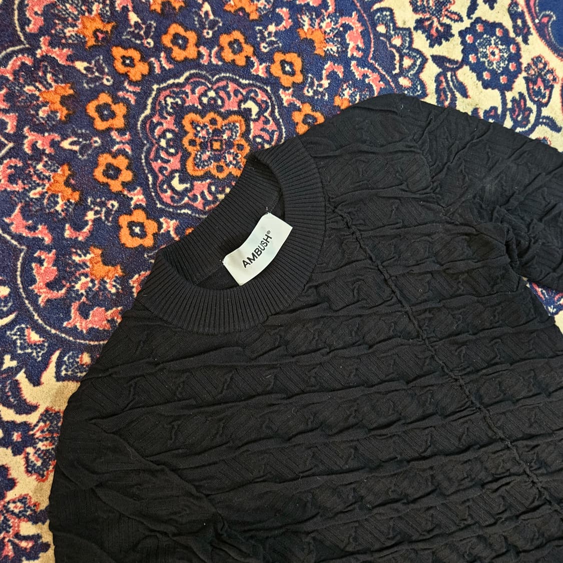 앰부쉬(AMBUSH) 로고 테이프 니트탑 S size 상품이미지7