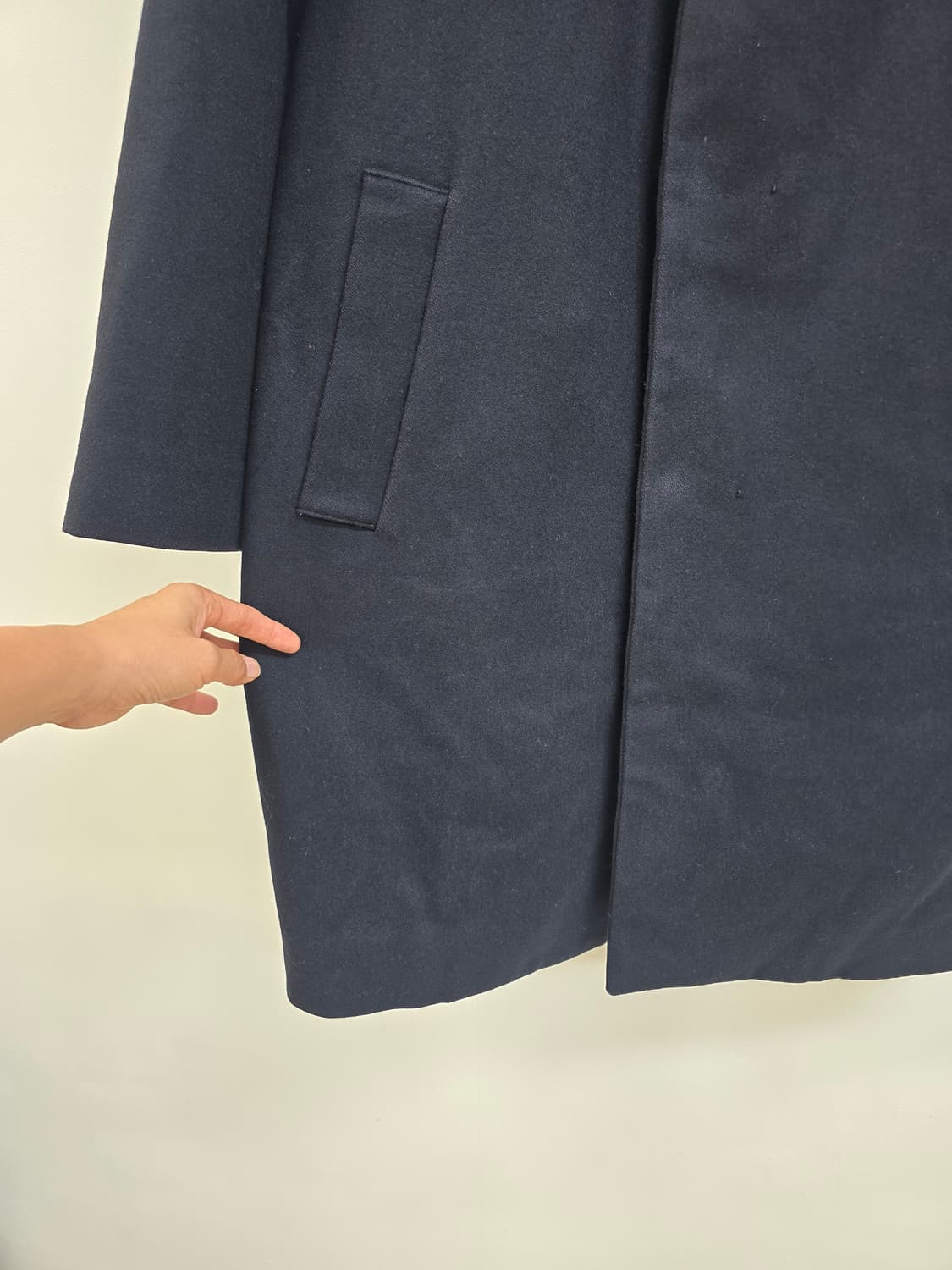 솔리드옴므 모혼방 누빔 롱코트 상품이미지6