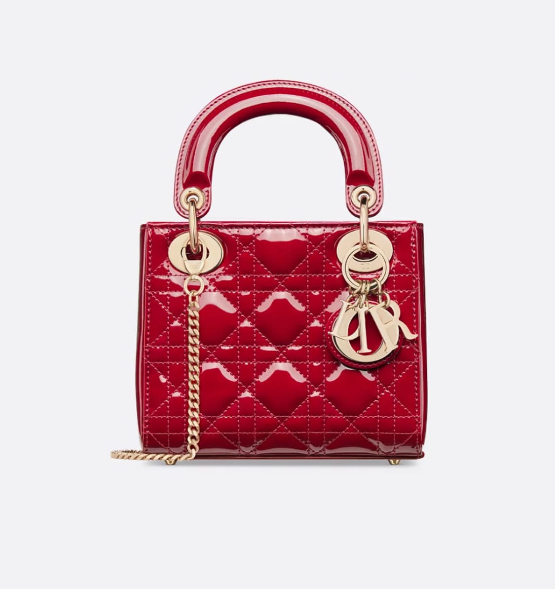 레이디 디올 미니 백 레드 페이턴트 상품이미지9