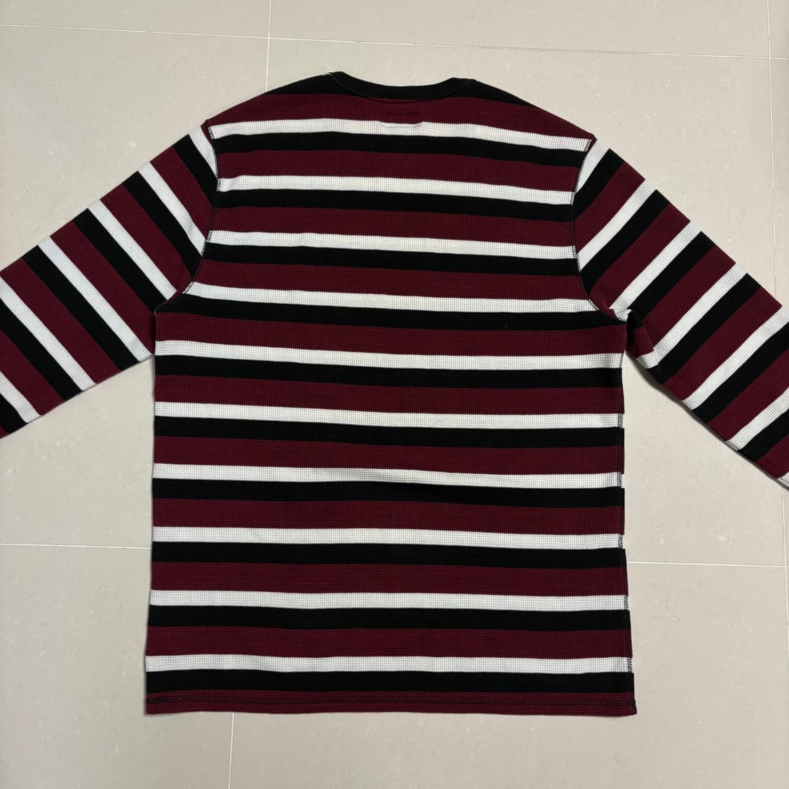 정품 폴로 랄프로렌 와플 니트 단가라 스트라이프 롱슬리브 상품이미지5