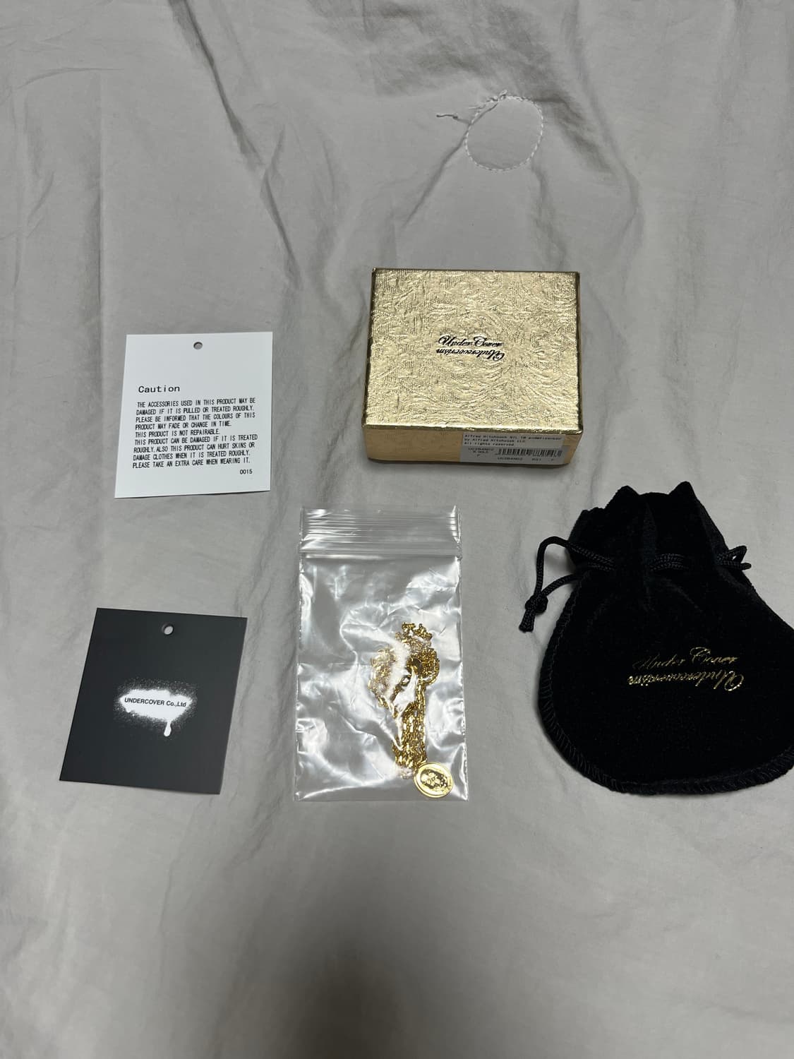 언더커버 undercover 히치콕 펜던트 목걸이 골드 새상품 상품이미지6