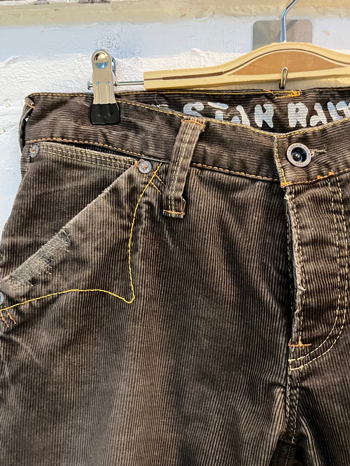 G-Star Raw 3301 브라운 슬림 코듀로이 팬츠 30x32 상품이미지3