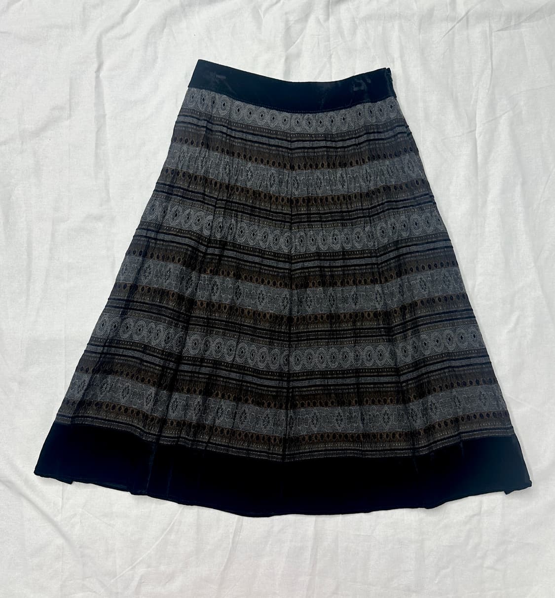 gabardine k.t 패턴 롱스커트 상품이미지2