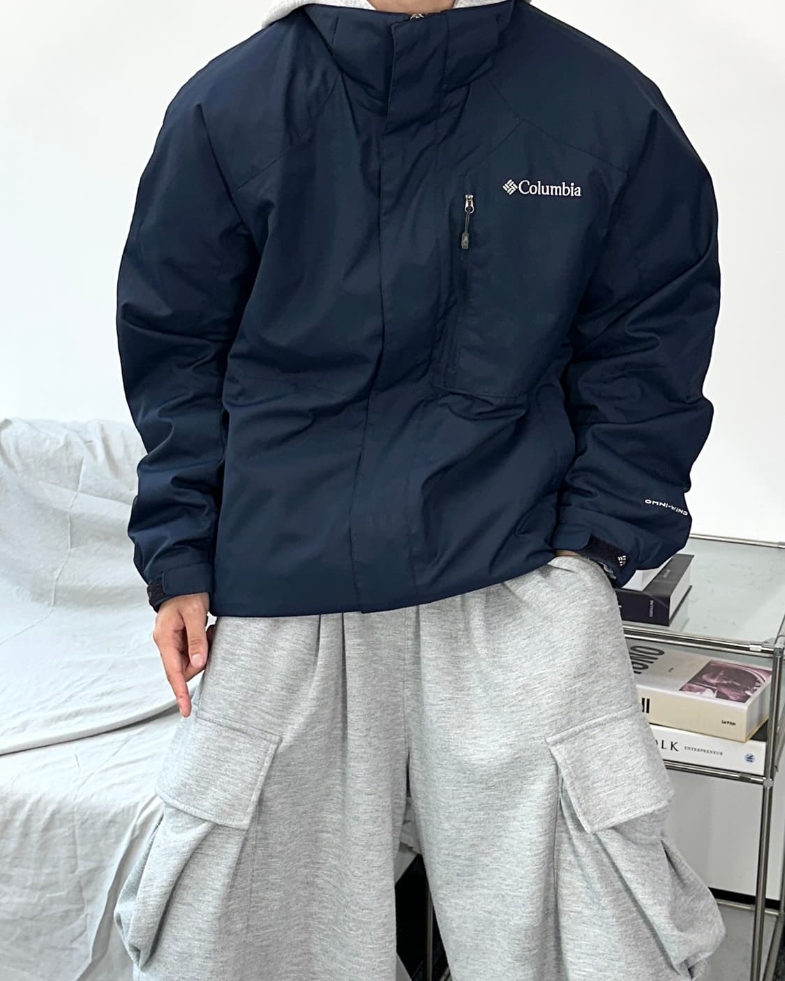 컬럼비아 네이비 바람막이 점퍼 XL 상품이미지2