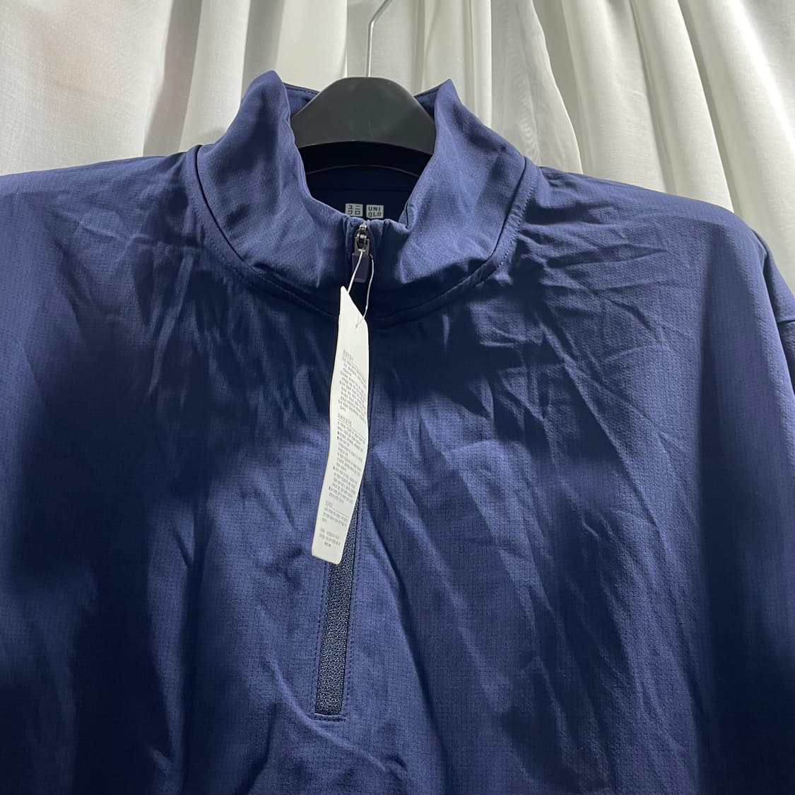 유니클로/ 드라이엑스 UV 프로텍션 하프집 티셔츠/ XL 상품이미지3