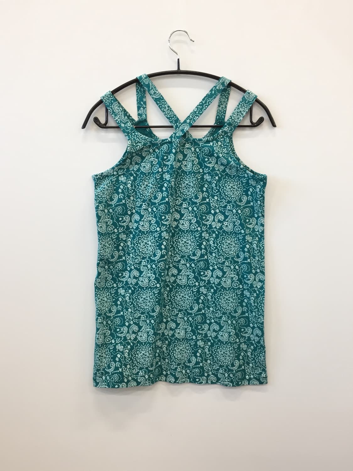 Jpn Teal Paisley Sleeveless T-Shirts 상품이미지6