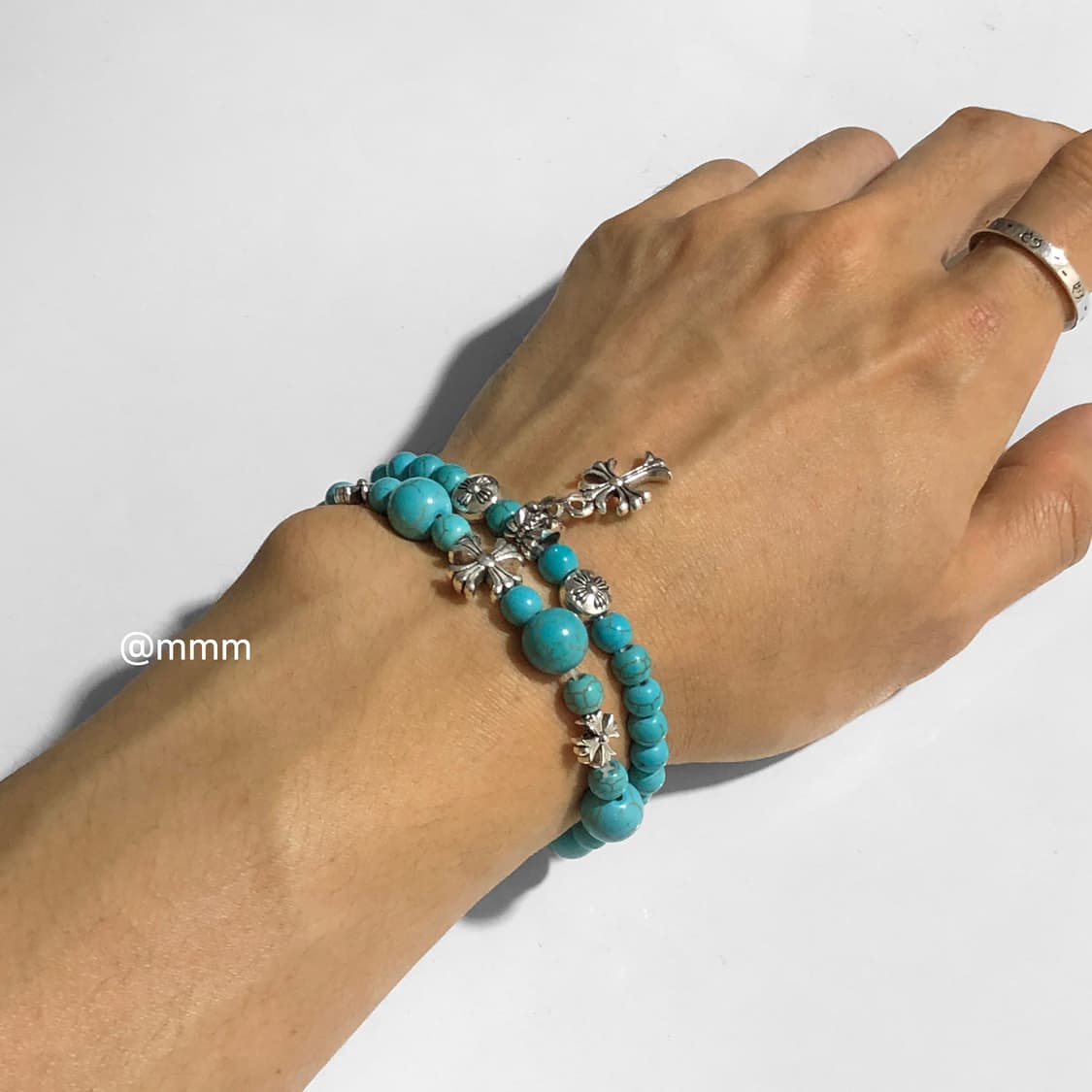 (Unisex) 크로스 터키석 팔찌2 상품이미지7