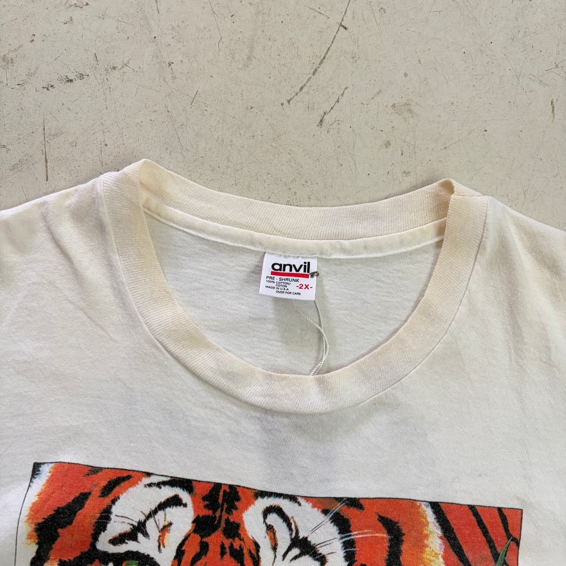 90s USA Eye On Survival 빈티지 반팔티 2XL 상품이미지6