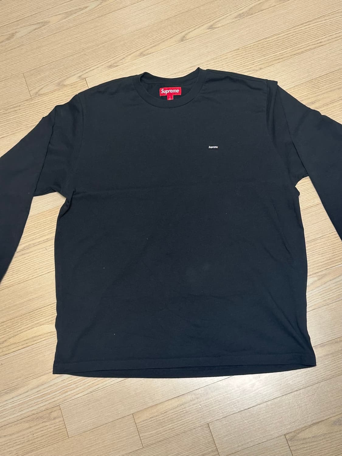 [L]슈프림 스몰박스로고 롱슬리브 블랙 상품이미지1