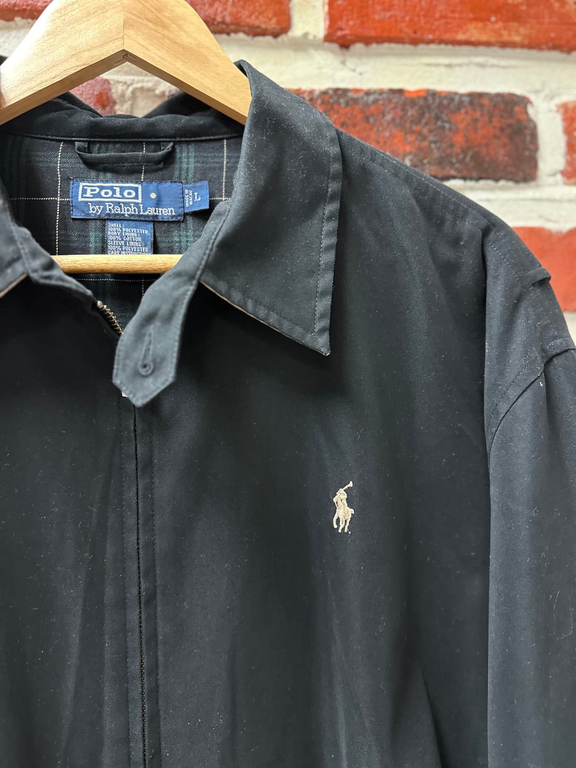 (L)폴로랄프로렌 안감 체크 스윙탑 블랙 상품이미지3