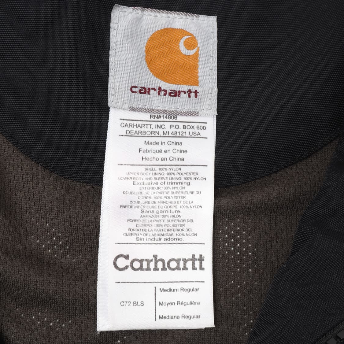 칼하트 네이비 워터프루프 나일론 워크 자켓 상품이미지8