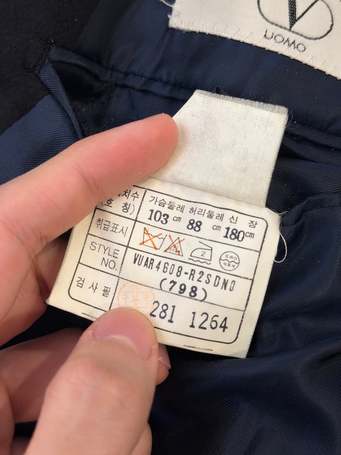 90s 발렌티노 로로피아나 캐시미어 금장 블레이저 코트 블랙 상품이미지9