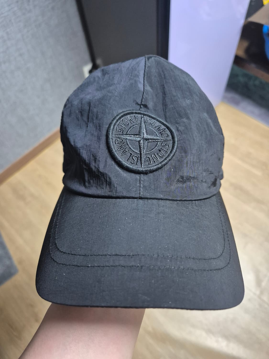 [XL]24FW 스톤아일랜드 나일론 볼캡 블랙 검정 상품이미지1