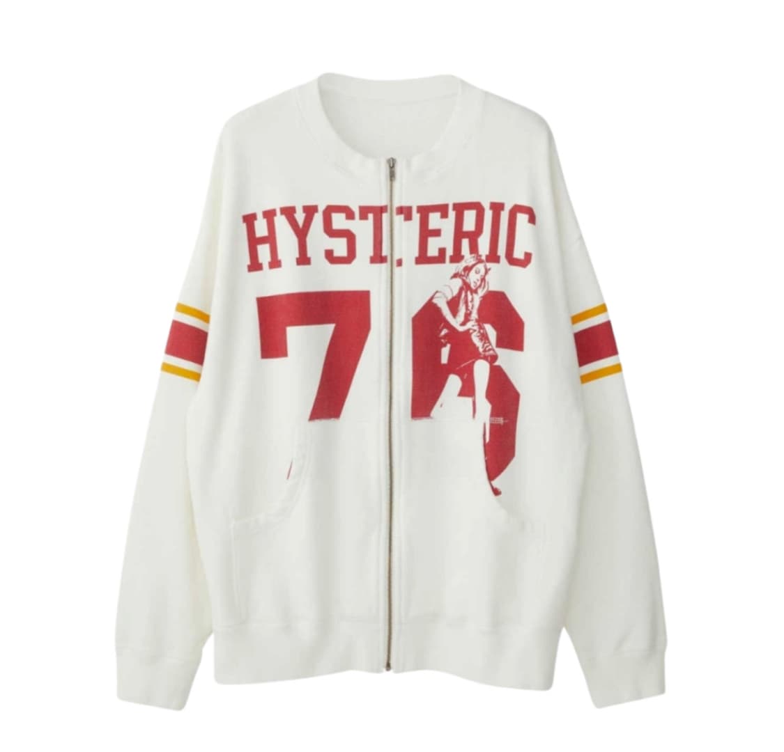 [당일배송] 히스테릭글래머 76 점퍼 화이트, 히스테릭글래머 제니 집업 상품이미지1