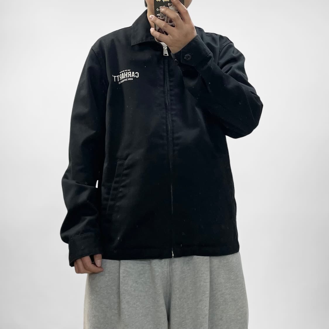 칼하트 wip 워크 자켓 블랙 코 상품이미지1