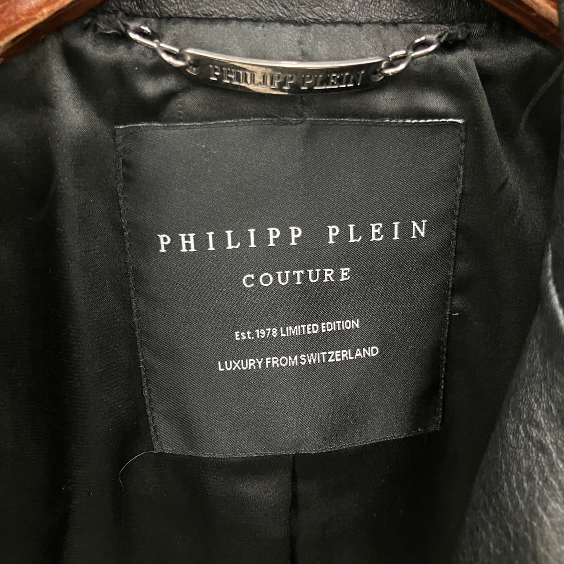 필립 플레인 꾸뛰르 스터드 가죽 트리밍 코트 XS 상품이미지5