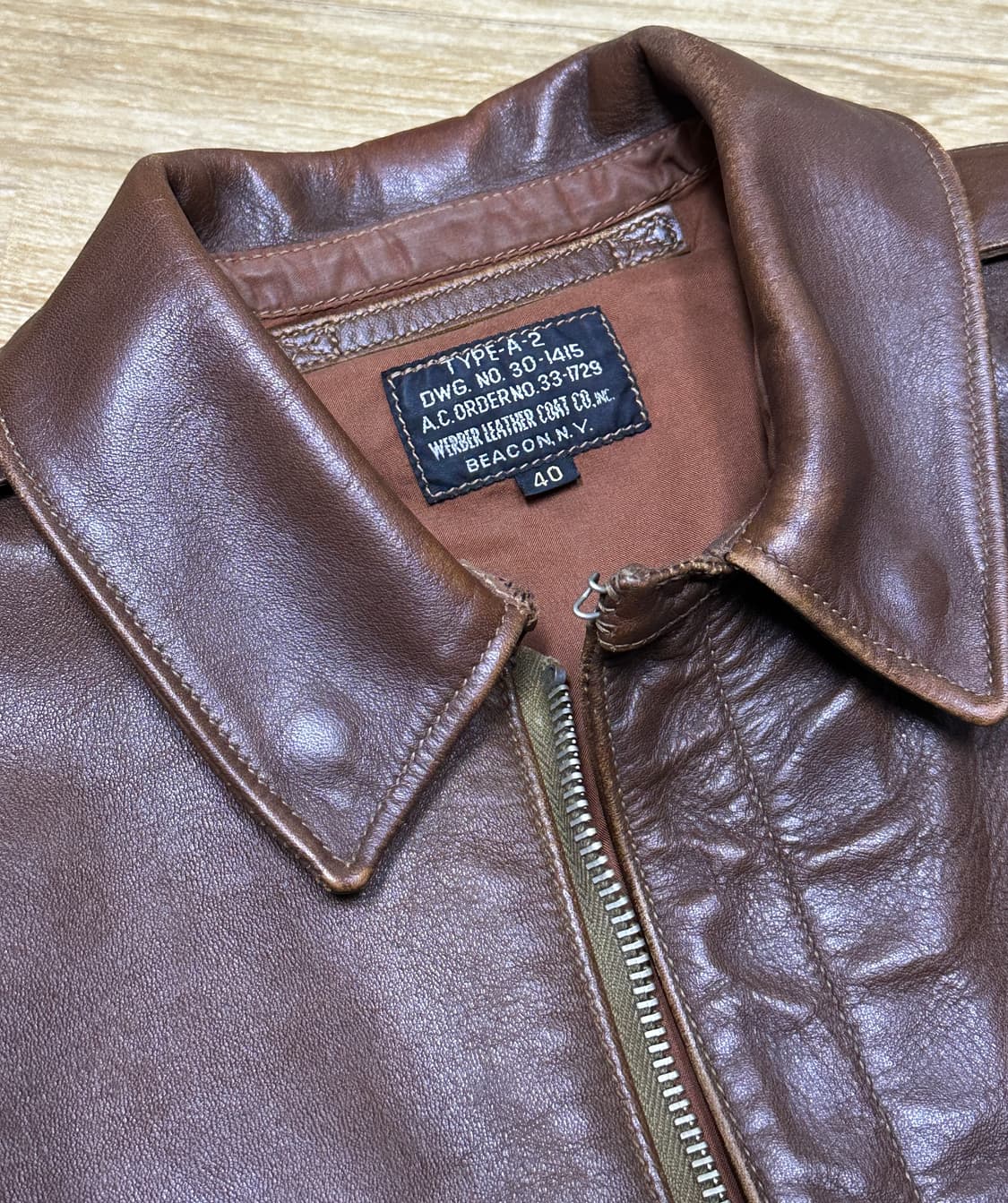 이스트맨레더 A2 호스하이드 플라이트자켓 상품이미지3