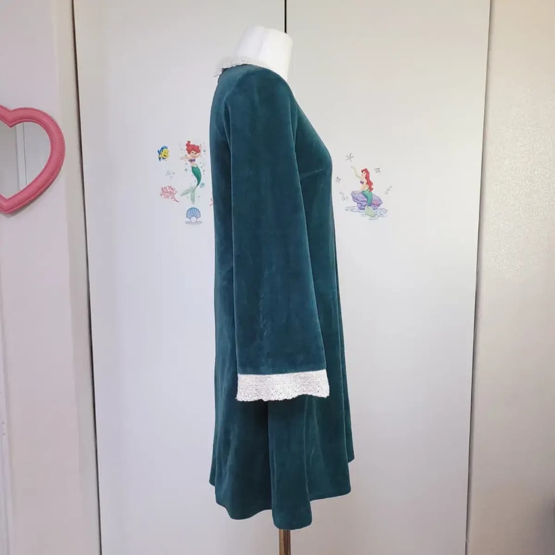 아이유깔 크리스마스룩 벨벳원피스  상품이미지7